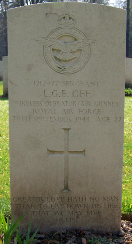 Sgt Laurence Geffrey Earl Gee<br/><br /><br />died September 29th, 1943